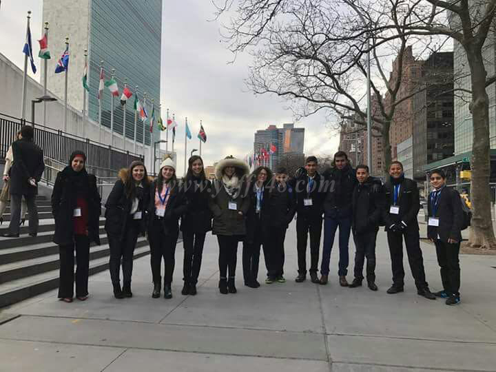 صور: المدرسة الثانوية الشاملة بيافا تشارك في مؤتمر الشبيبة بمقر الأمم المتحدة في نيويورك